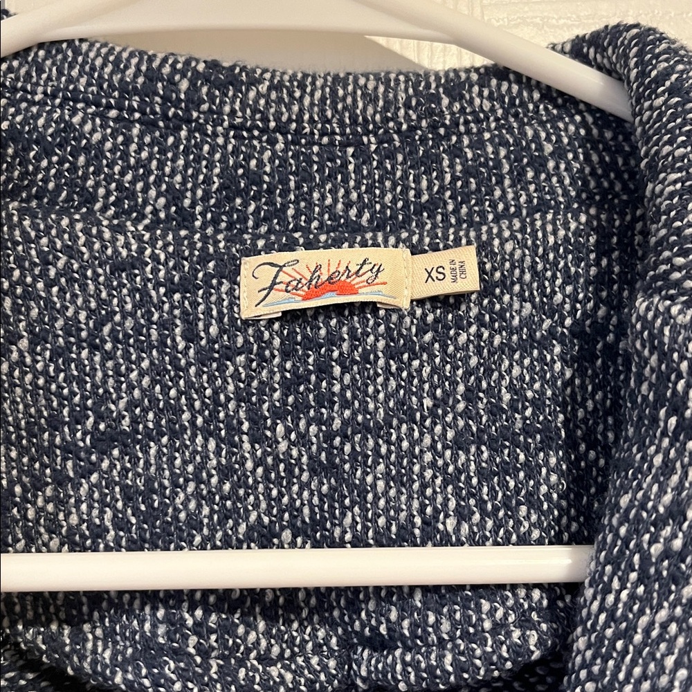 Faherty Navy Knit Blazer - Ladies XS - Picture 2 of 5